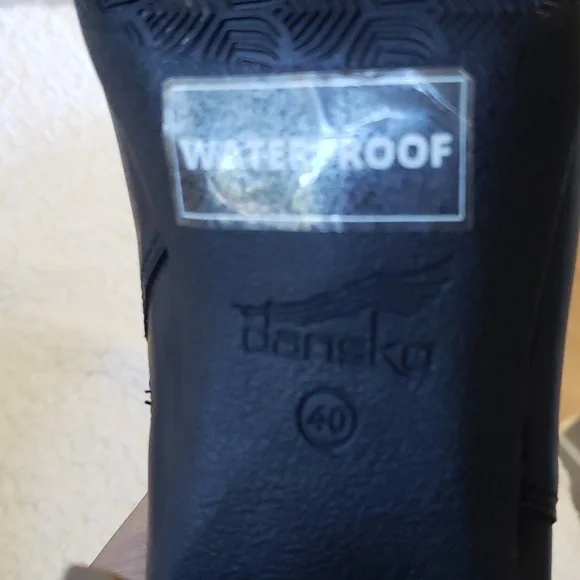 Dansko Women's Perry Waterproof Burnished Booties, Color Black, Size 40 - Picture 13 of 16